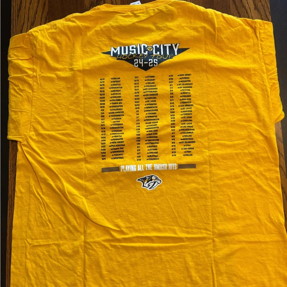 Hanes Bright Yellow Cotton Tee - Picture 3 of 4